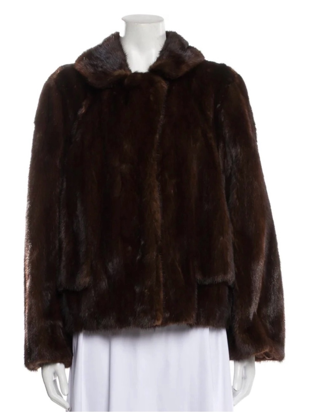 Women's Plush Dark Brown Mink Fur Coat - Lux Soft Jacket